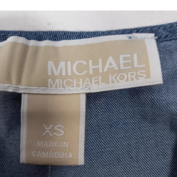 KORS! NEW!! WITH THE TAGS Michael Kors chamboray denium jumpsuit size xs - Picture 3 of 7